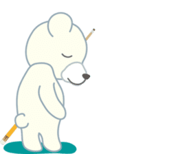 Little bear "WHITY" sticker #491909