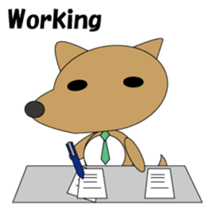 The salaried dog English version sticker #492038