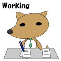 The salaried dog English version sticker #492038