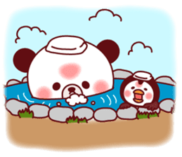 Panda(ponyan)&Puffin(Puffy)Autumn&winter sticker #492602