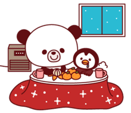 Panda(ponyan)&Puffin(Puffy)Autumn&winter sticker #492627