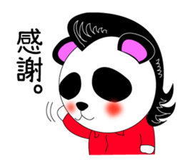 Slash and 3color Afro hear panda(taiwan) sticker #492914