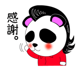 Slash and 3color Afro hear panda(taiwan) sticker #492914