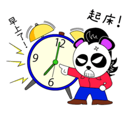 Slash and 3color Afro hear panda(taiwan) sticker #492915