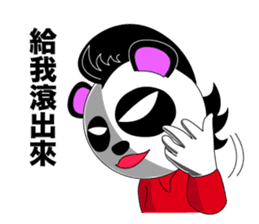 Slash and 3color Afro hear panda(taiwan) sticker #492919