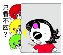 Slash and 3color Afro hear panda(taiwan) sticker #492920