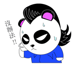 Slash and 3color Afro hear panda(taiwan) sticker #492935