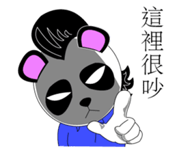 Slash and 3color Afro hear panda(taiwan) sticker #492936