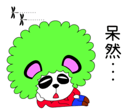 Slash and 3color Afro hear panda(taiwan) sticker #492937