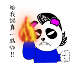 Slash and 3color Afro hear panda(taiwan) sticker #492944