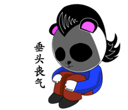 Slash and 3color Afro hear panda(taiwan) sticker #492945