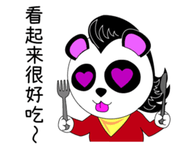 Slash and 3color Afro hear panda(taiwan) sticker #492947