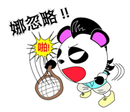 Slash and 3color Afro hear panda(taiwan) sticker #492952