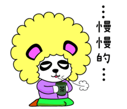 Slash and 3color Afro hear panda(taiwan) sticker #492953