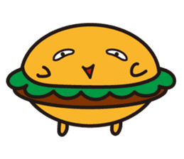 hamburger man sticker #493074