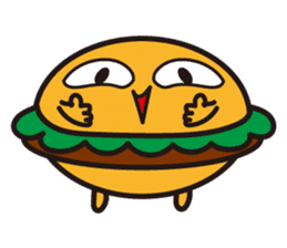 hamburger man sticker #493075