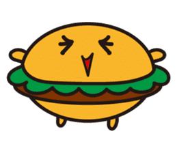 hamburger man sticker #493076