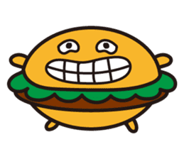 hamburger man sticker #493077