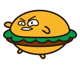 hamburger man sticker #493078