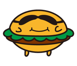 hamburger man sticker #493080