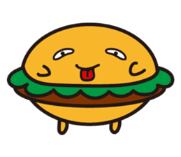 hamburger man sticker #493082