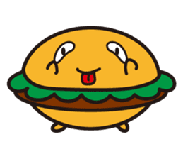 hamburger man sticker #493083