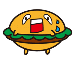 hamburger man sticker #493084