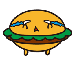 hamburger man sticker #493085