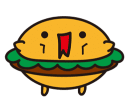 hamburger man sticker #493086