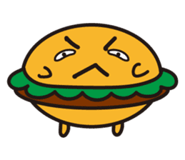 hamburger man sticker #493087