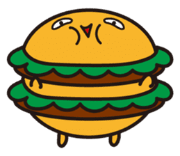 hamburger man sticker #493089
