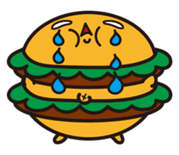 hamburger man sticker #493090