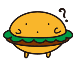 hamburger man sticker #493091