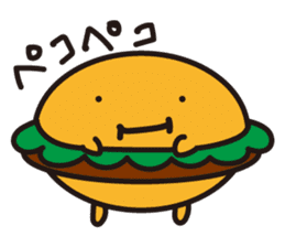 hamburger man sticker #493092