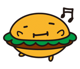 hamburger man sticker #493093