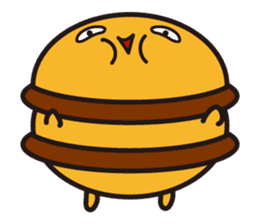 hamburger man sticker #493094