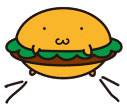 hamburger man sticker #493098