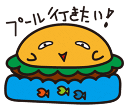 hamburger man sticker #493102