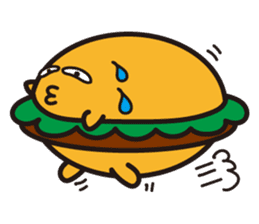 hamburger man sticker #493103