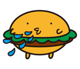 hamburger man sticker #493104