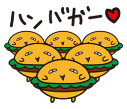 hamburger man sticker #493106