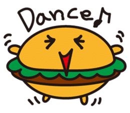 hamburger man sticker #493107