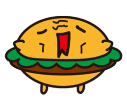 hamburger man sticker #493108