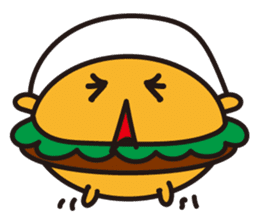 hamburger man sticker #493110