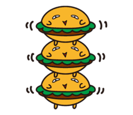 hamburger man sticker #493111