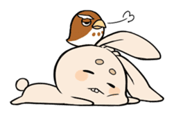Mameta the Rabbit & Horosuke the Owl sticker #493197