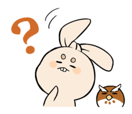 Mameta the Rabbit & Horosuke the Owl sticker #493225