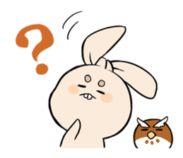 Mameta the Rabbit & Horosuke the Owl sticker #493225