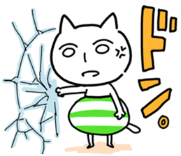 Cat expressionless face sticker #494279