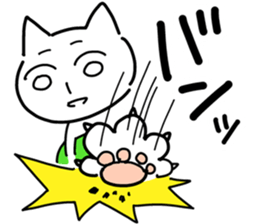 Cat expressionless face sticker #494288